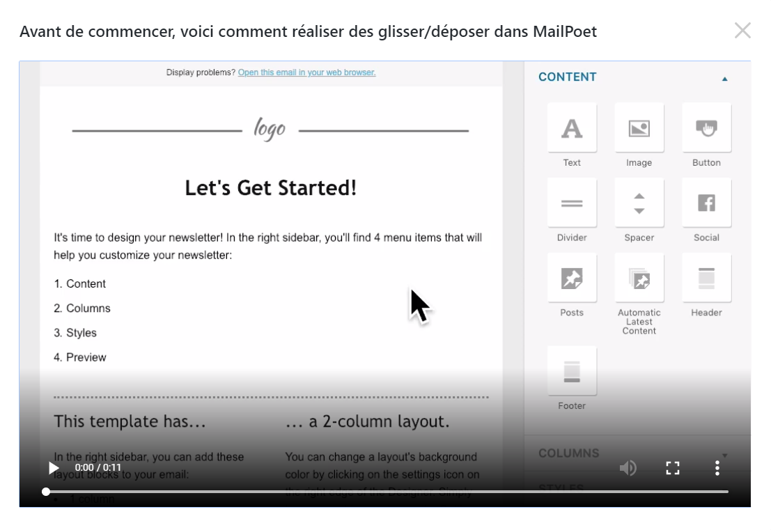 mailpoet email video