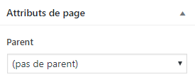 attribut page parent
