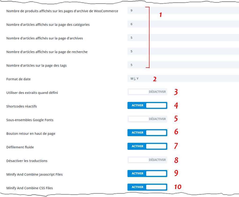 Divi : onglet général III