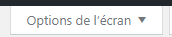 Options de l'écran Menu